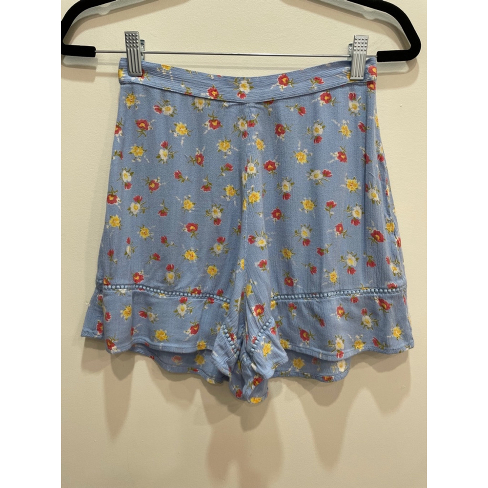 Miss Selfridge Ditsy Floral High Waist Shorts Size 2 Cottagecore Coquette Girly
